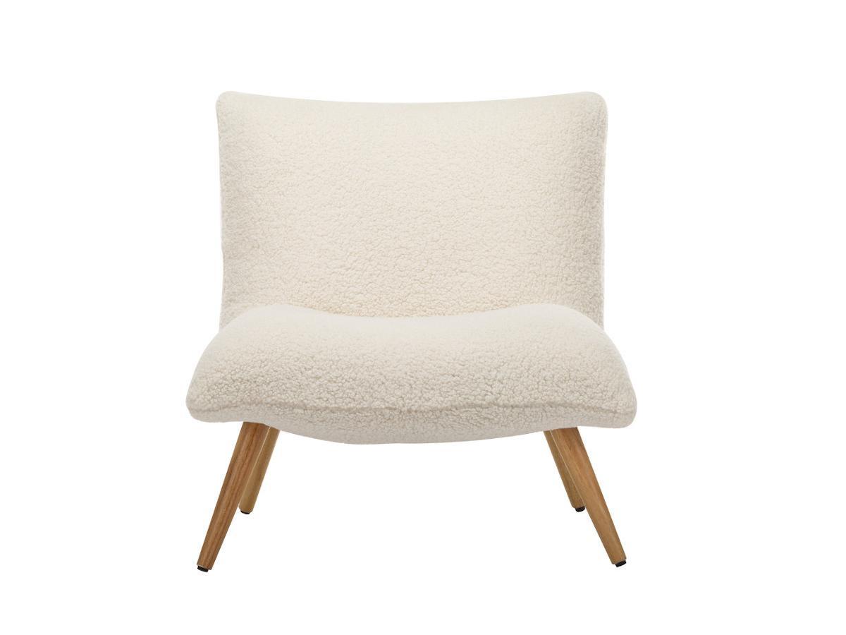Vente-unique Sessel PEPITA Baumwollfleece LammfellImitat  