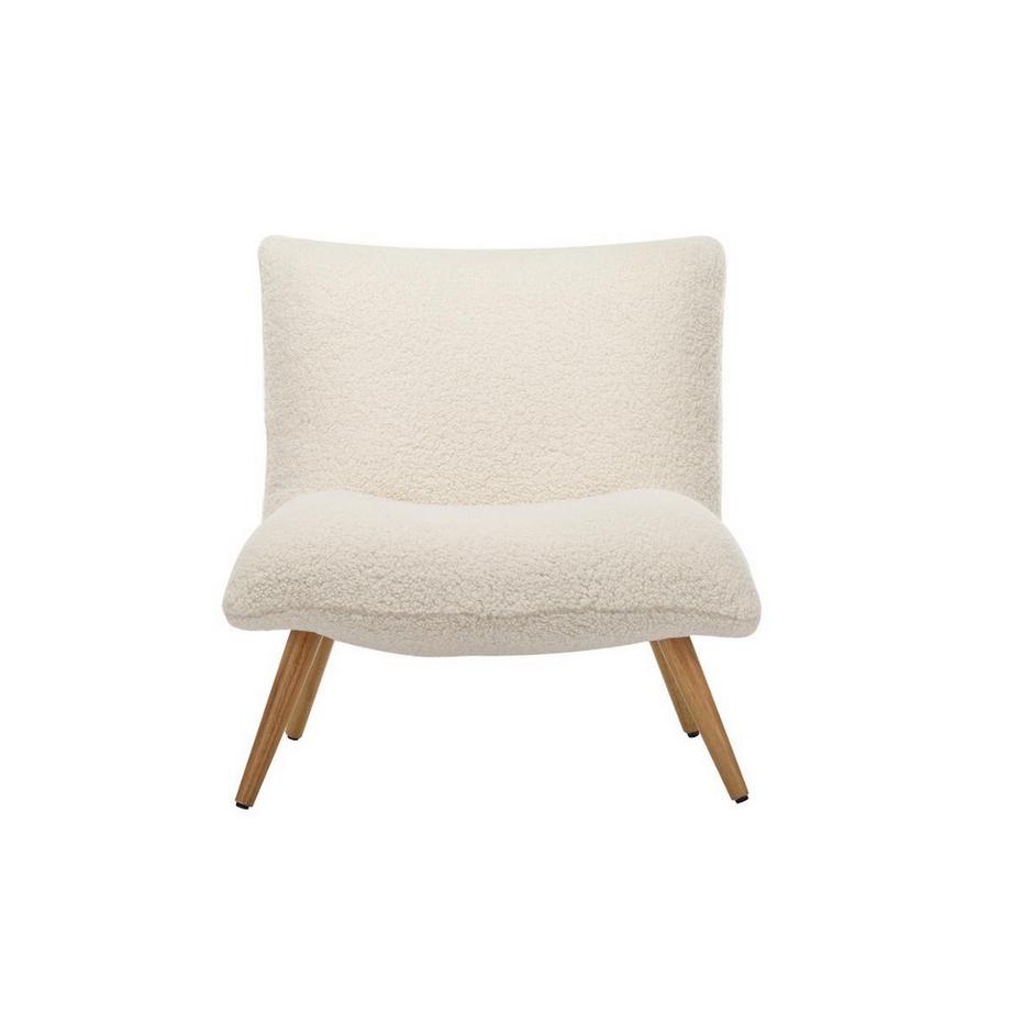 Vente-unique Sessel PEPITA Baumwollfleece LammfellImitat  