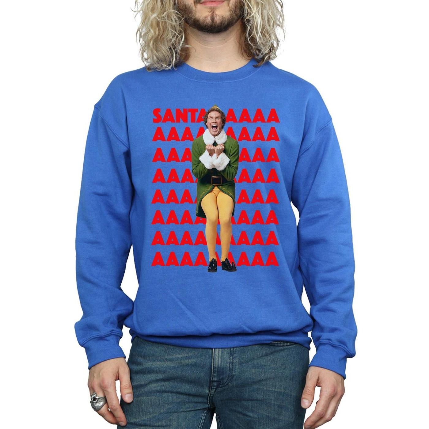 Elf  Buddy Santa Scream Sweatshirt 