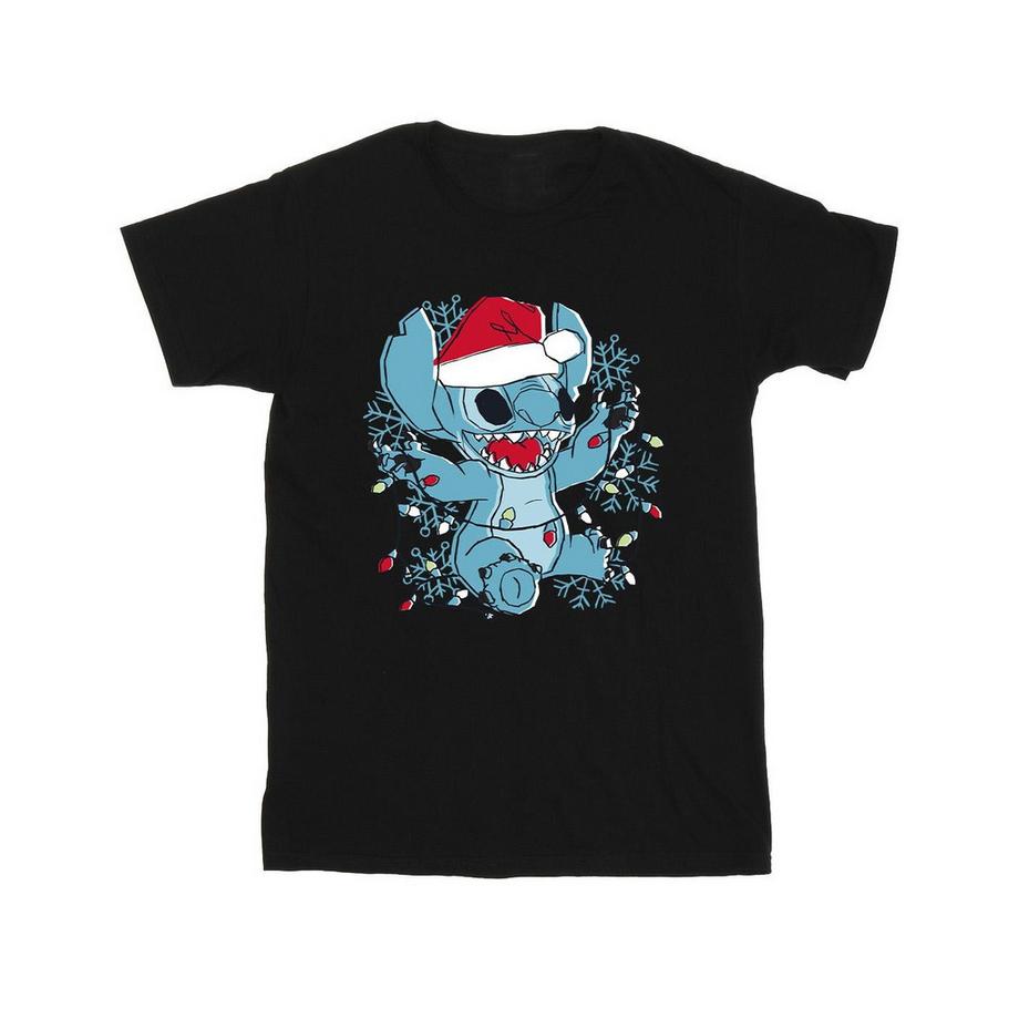 Disney Stitch Christmas Lights T-Shirt  