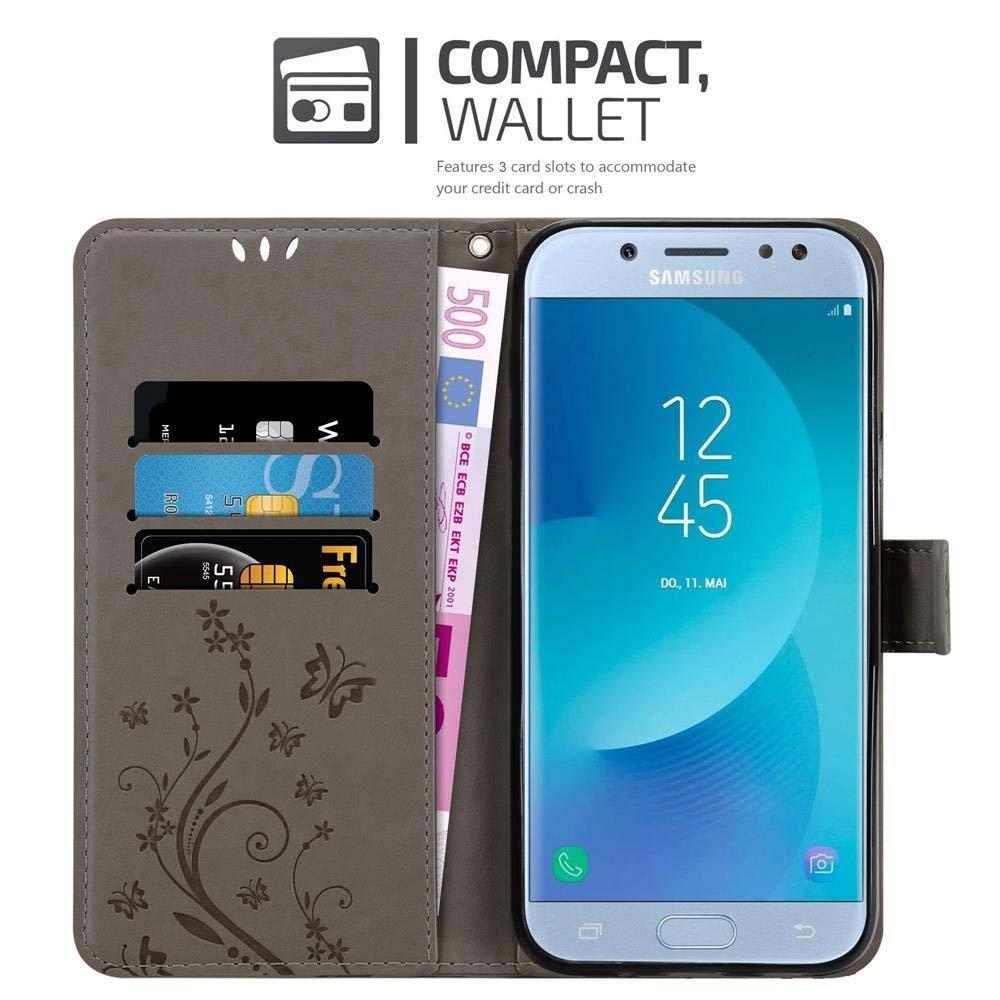 Cadorabo  Hülle für Samsung Galaxy J5 2017 Blumen Design Magnetverschluss 