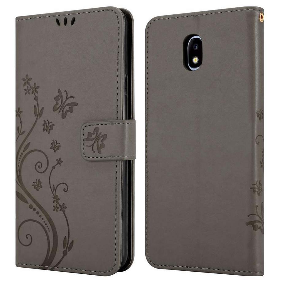 Cadorabo  Housse compatible avec Samsung Galaxy J5 2017 - Coque de protection au design floral avec fermeture magnétique, fonction de support et emplacements pour cartes 