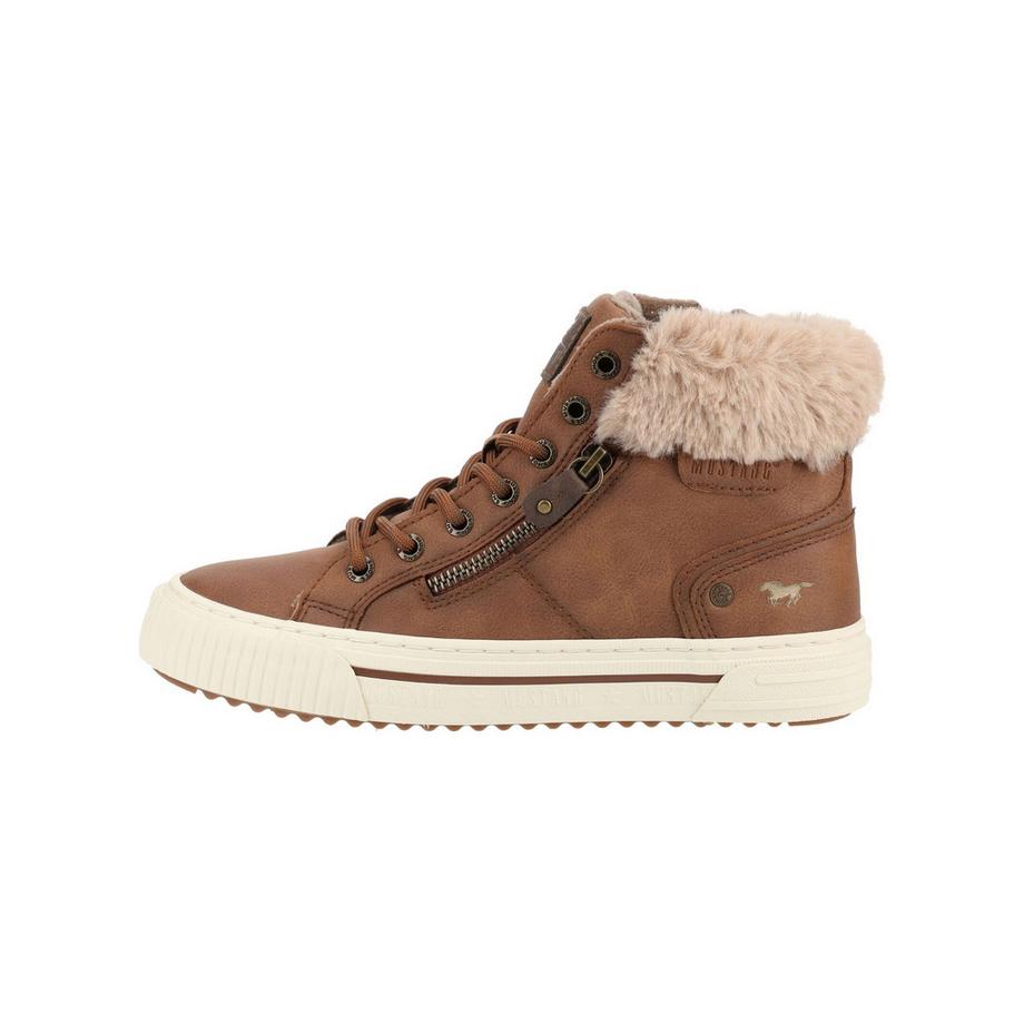Mustang Sneaker montante avec col en fausse fourrure  