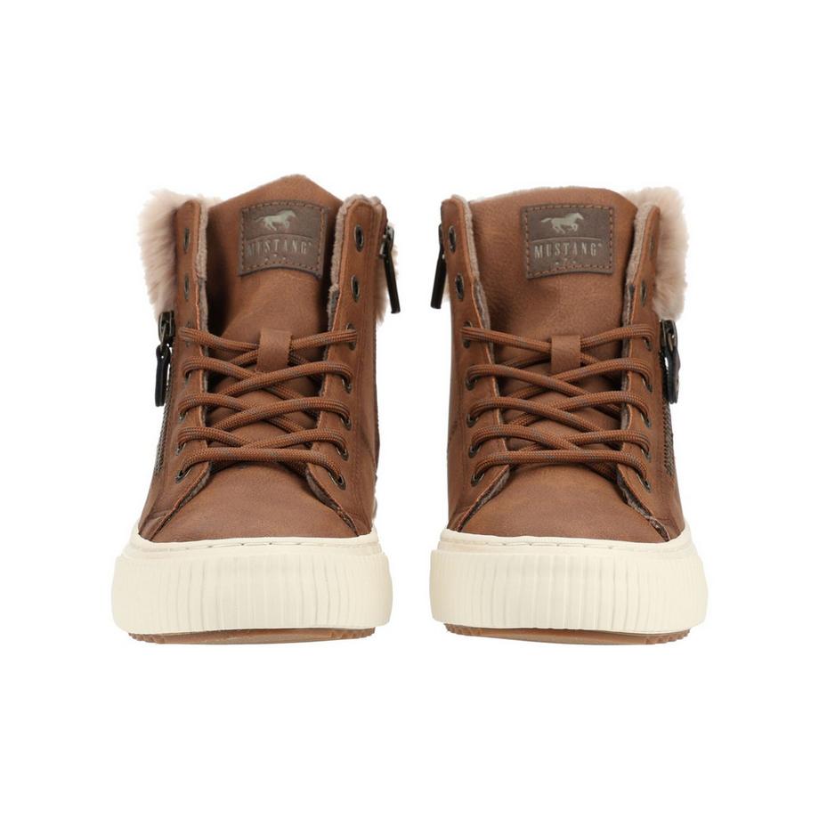 Mustang Sneaker montante avec col en fausse fourrure  