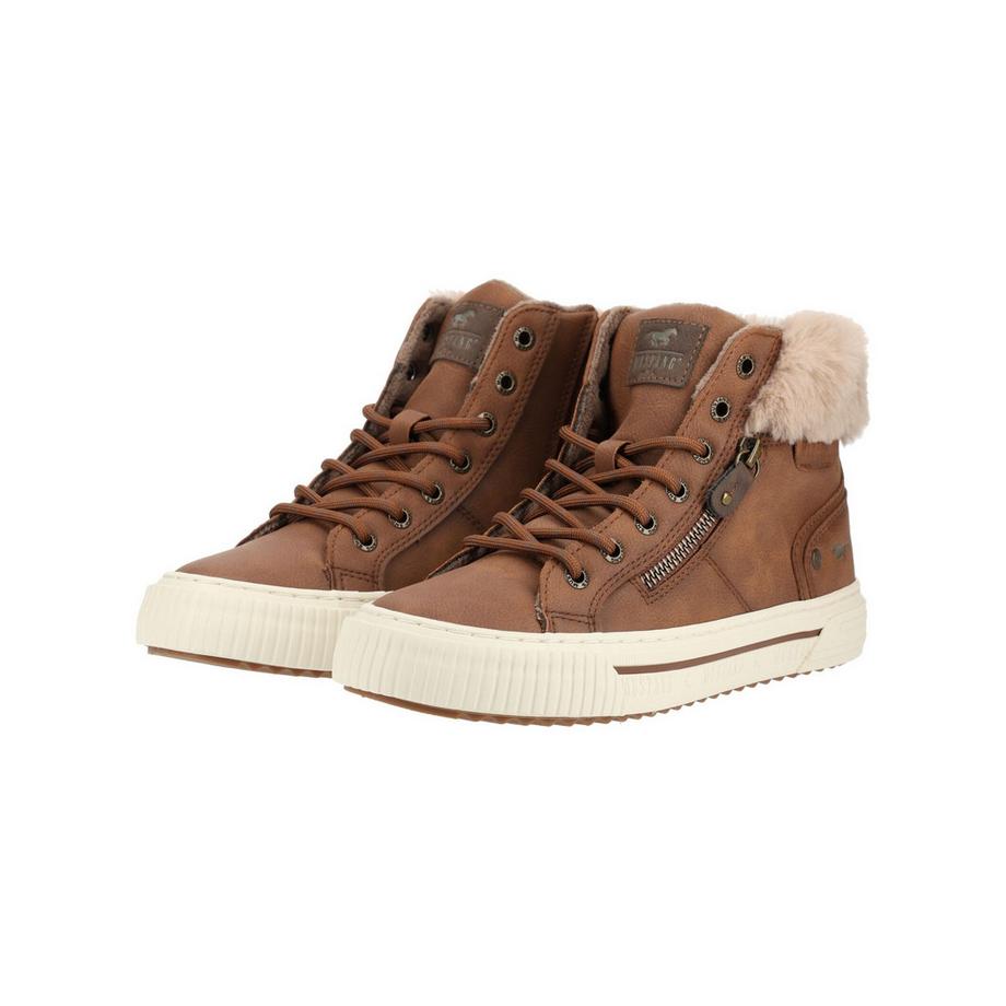 Mustang Sneaker montante avec col en fausse fourrure  