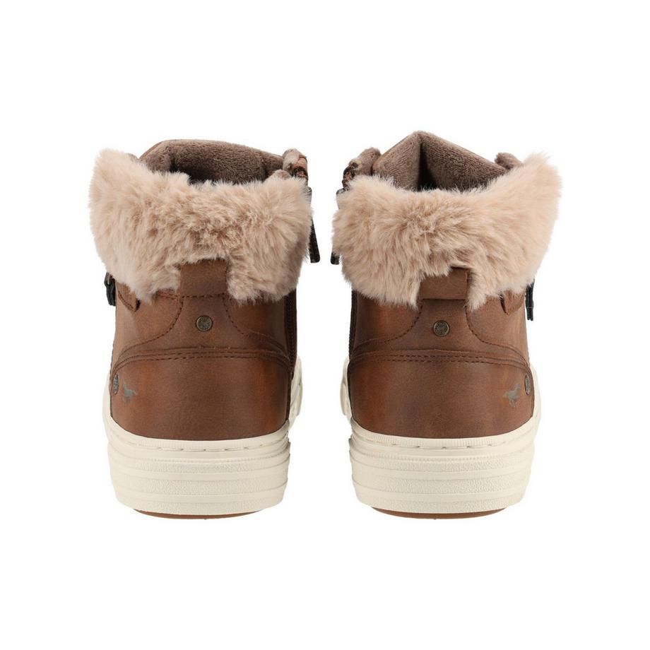 Mustang Sneaker montante avec col en fausse fourrure  