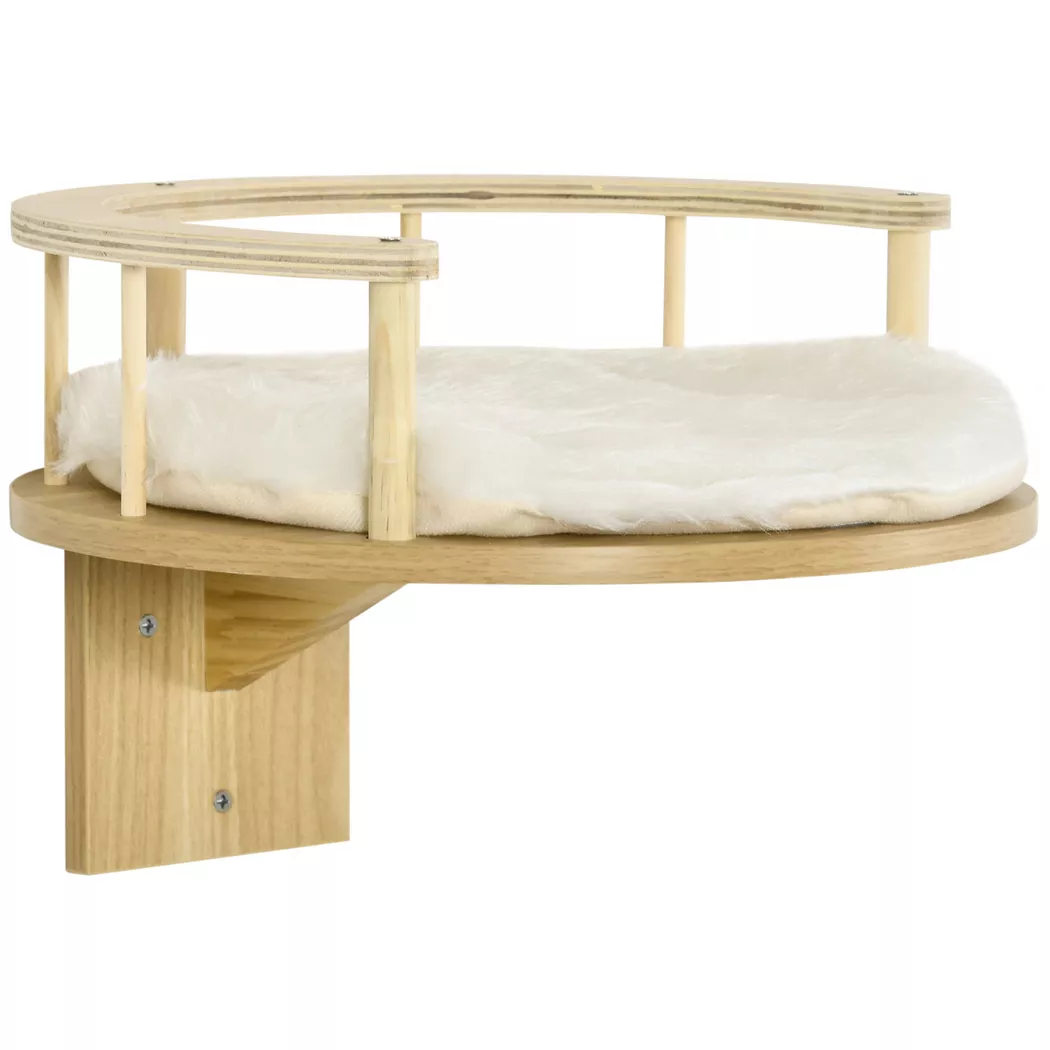 PawHut - Etagère pour chat, One Size, Chêne