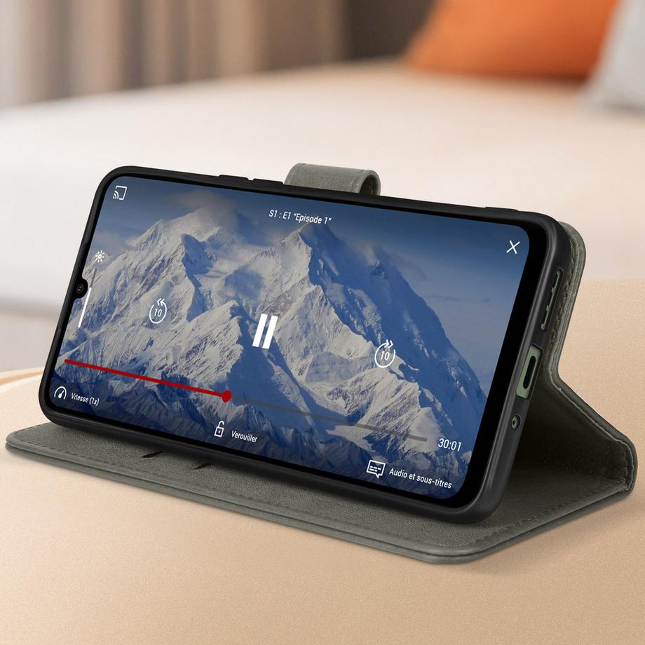 Avizar  Étui Portefeuille Xiaomi Redmi 13C Gris 