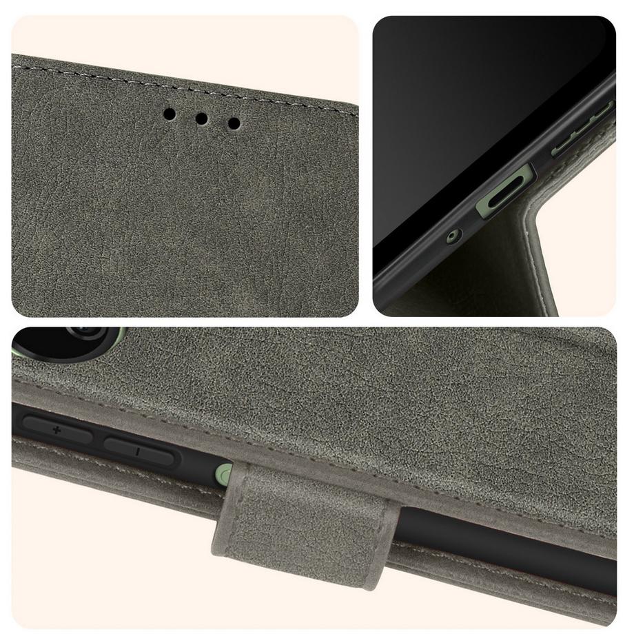 Avizar  Étui Portefeuille Xiaomi Redmi 13C Gris 