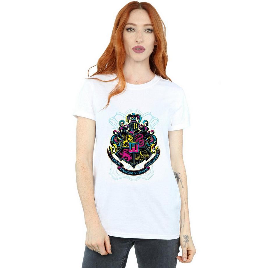 Harry Potter Hogwarts Wappen Neon T-Shirt  