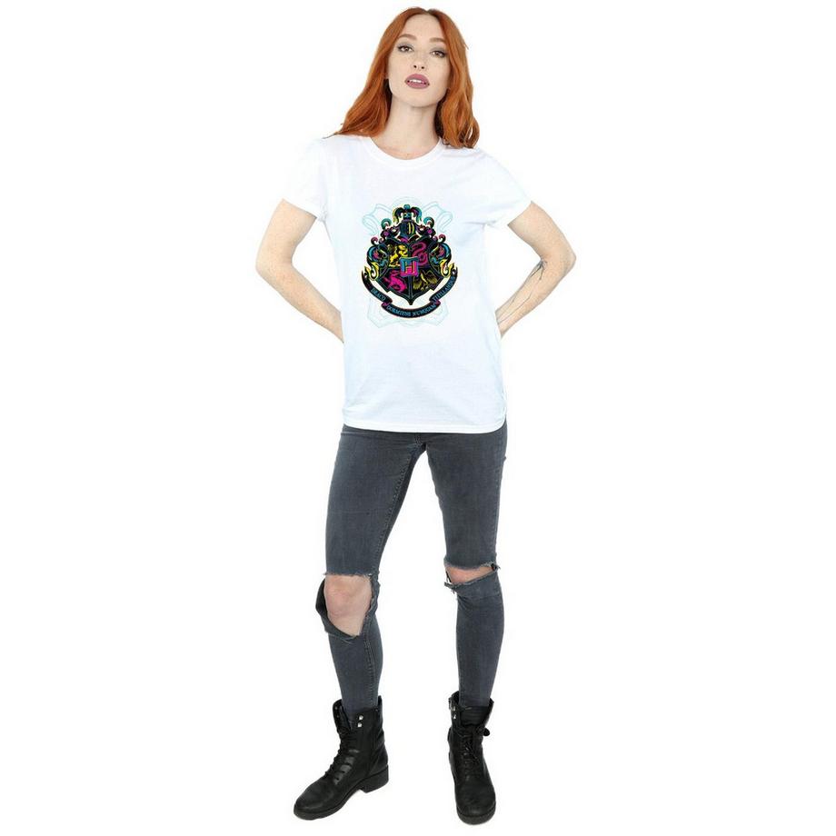 Harry Potter Hogwarts Wappen Neon T-Shirt  