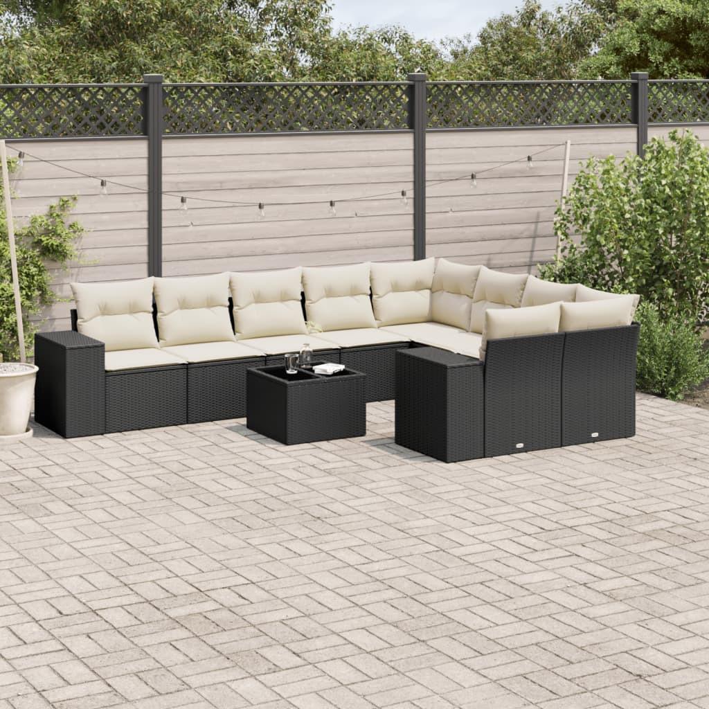 VidaXL Ensemble de canapés de jardin rotin synthétique  