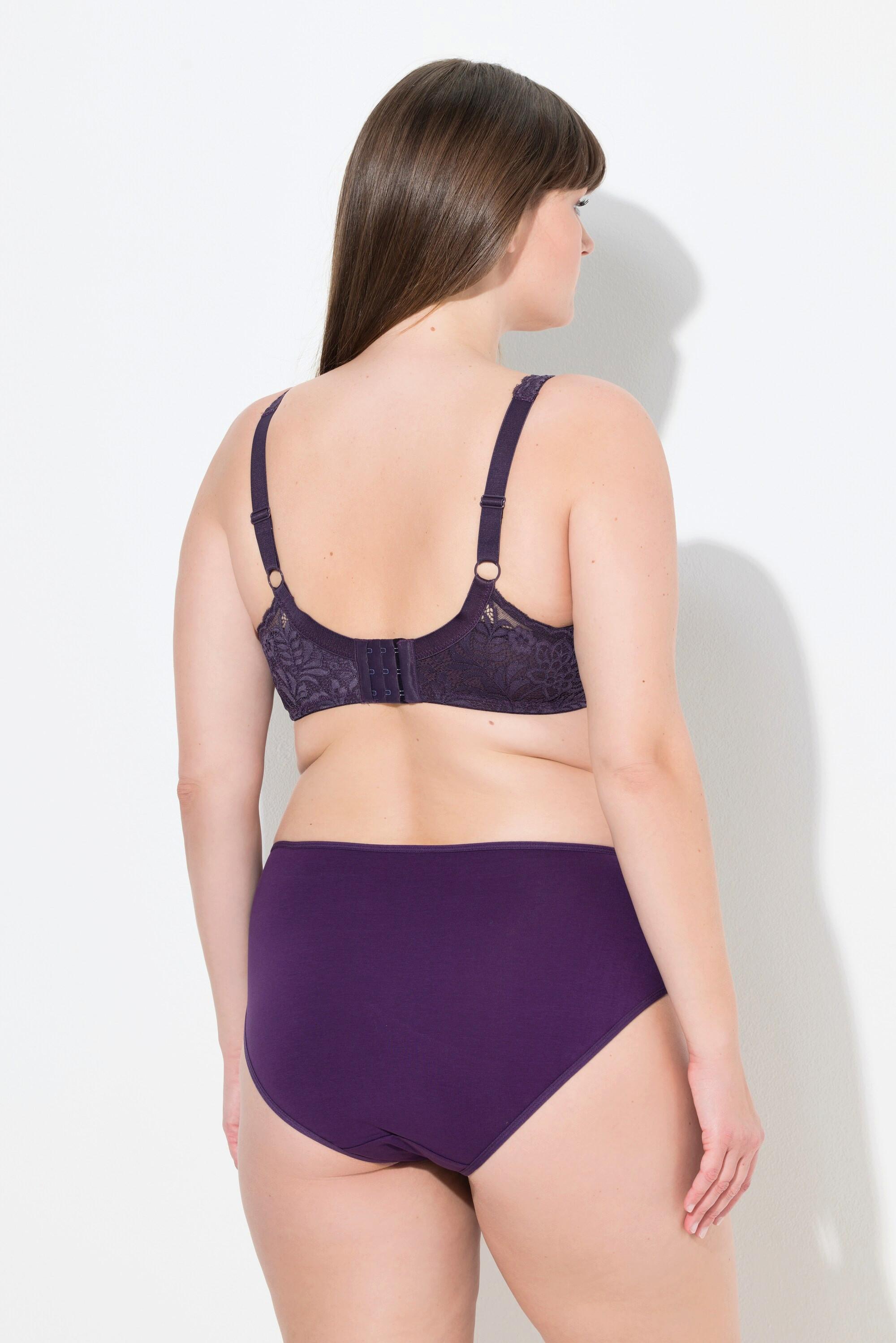 Ulla Popken Reggiseno con ferretto pizzo floreale pizzo intero coppa C-E  