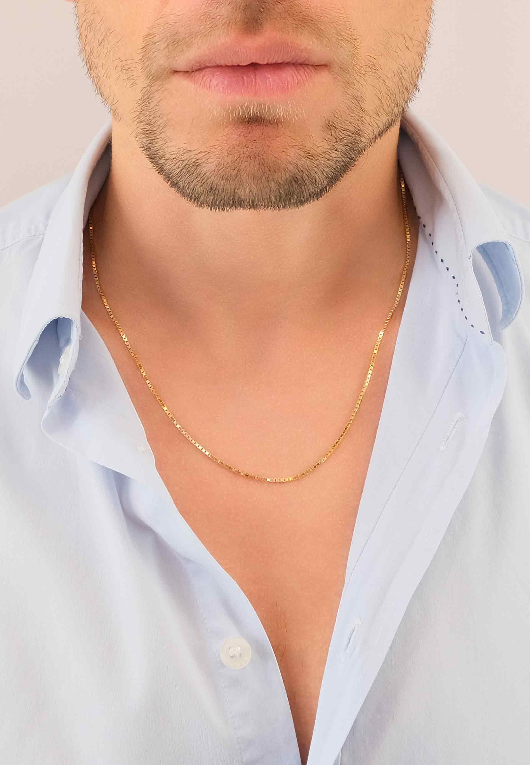 MUAU Schmuck  Collier Venezianer Gelbgold 375, 1.4mm, 55cm 