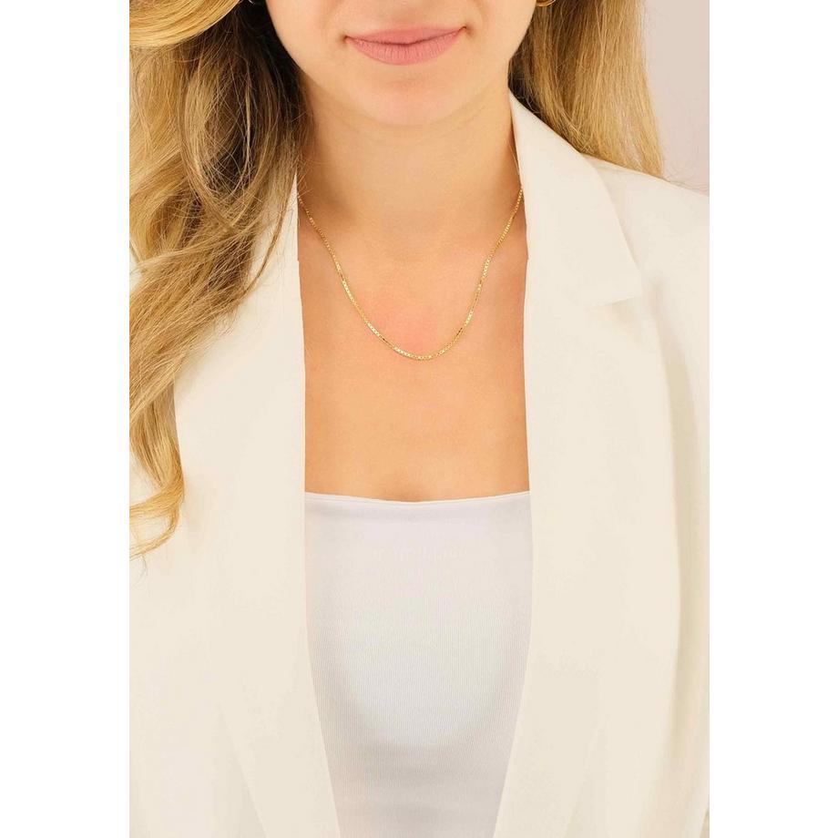 MUAU Schmuck  Collier Venezianer Gelbgold 375, 1.4mm, 55cm 