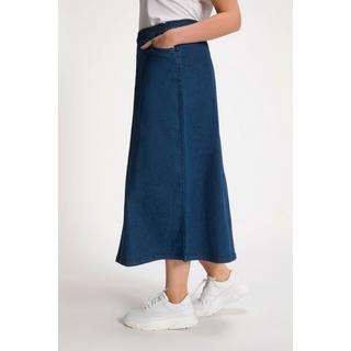 Ulla Popken Ausgestellter Jeansrock Elastikbund  