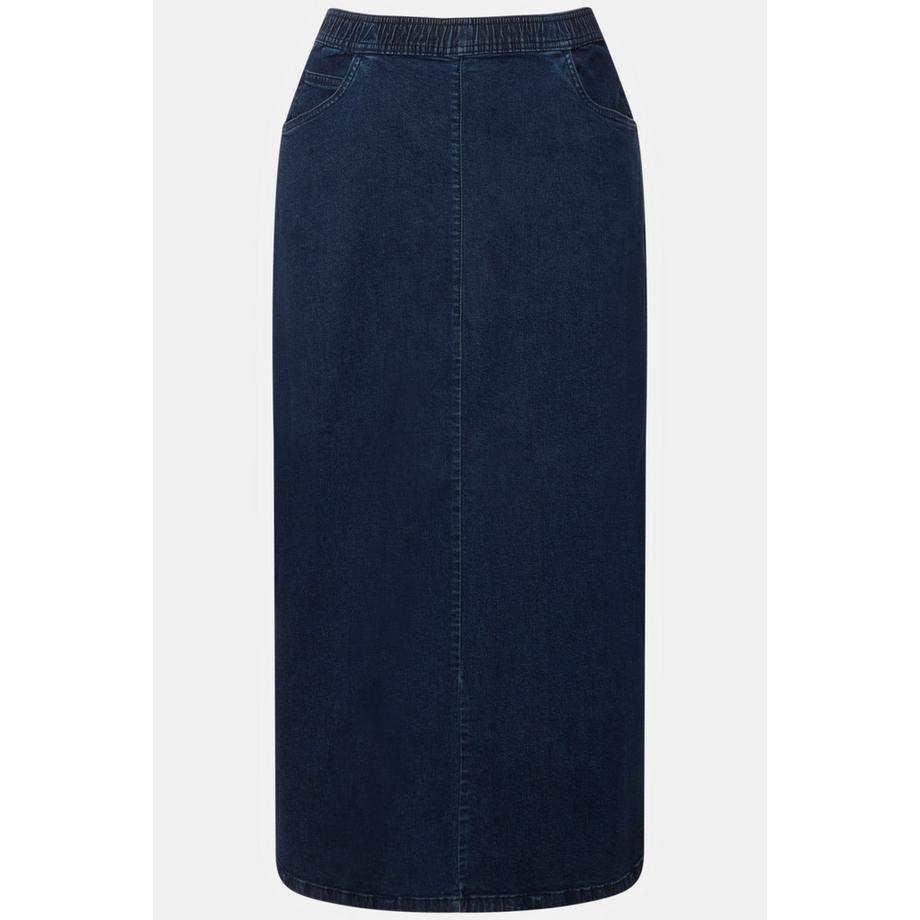 Ulla Popken Ausgestellter Jeansrock Elastikbund  