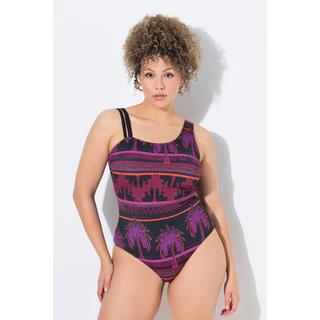 Ulla Popken Maillot de bain Imprimé palmiers Bonnets souples Bretelle double  