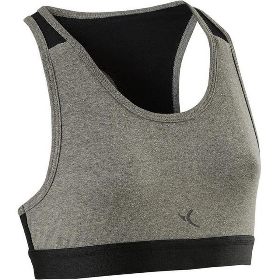Sport-Bustier Basic Mädchen grau