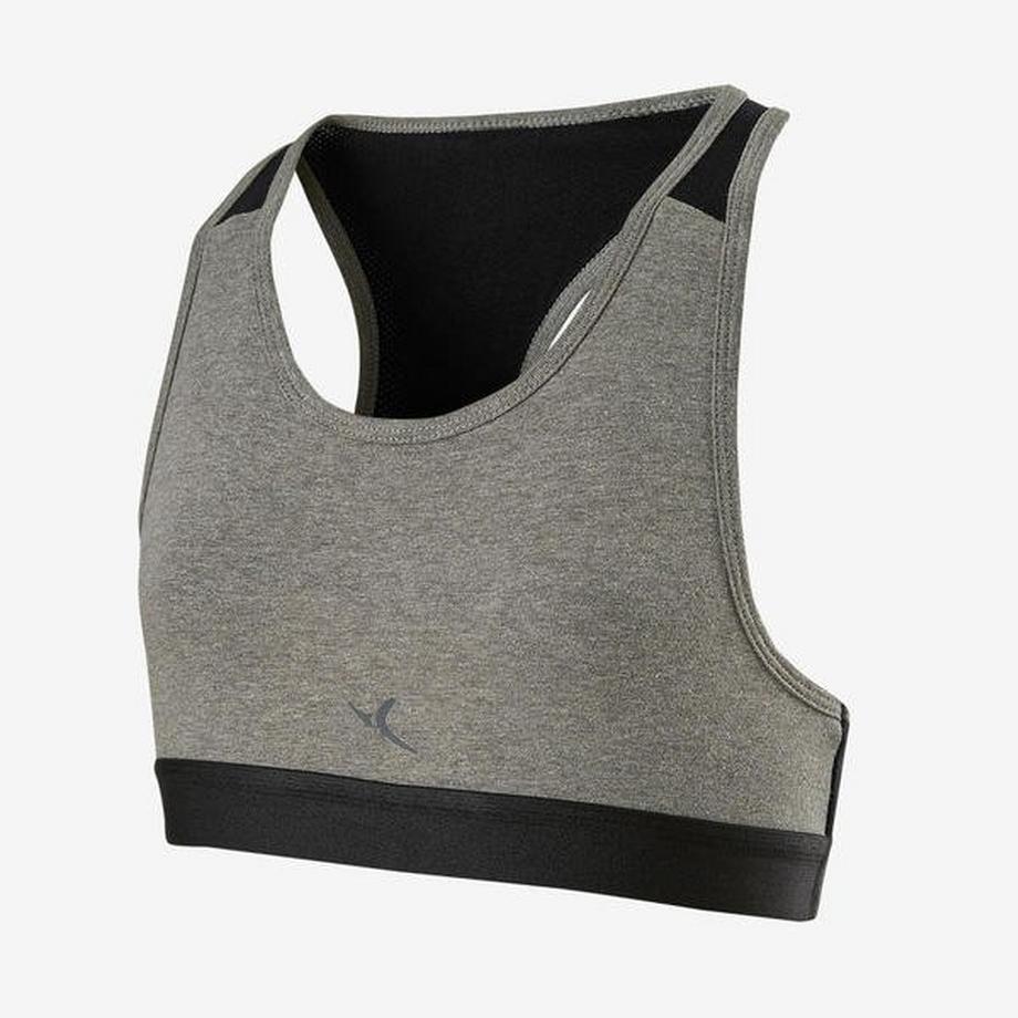DOMYOS  Sport-Bustier Basic Mädchen grau 