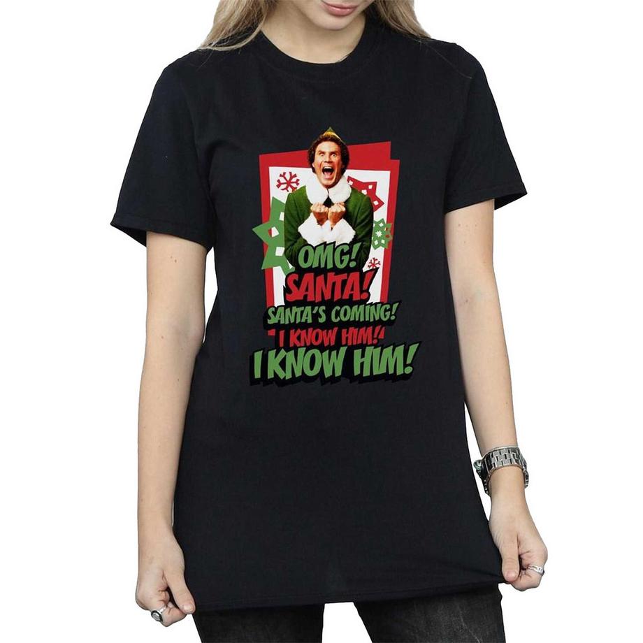 Elf  Santa Is Coming Maglietta Ampia 