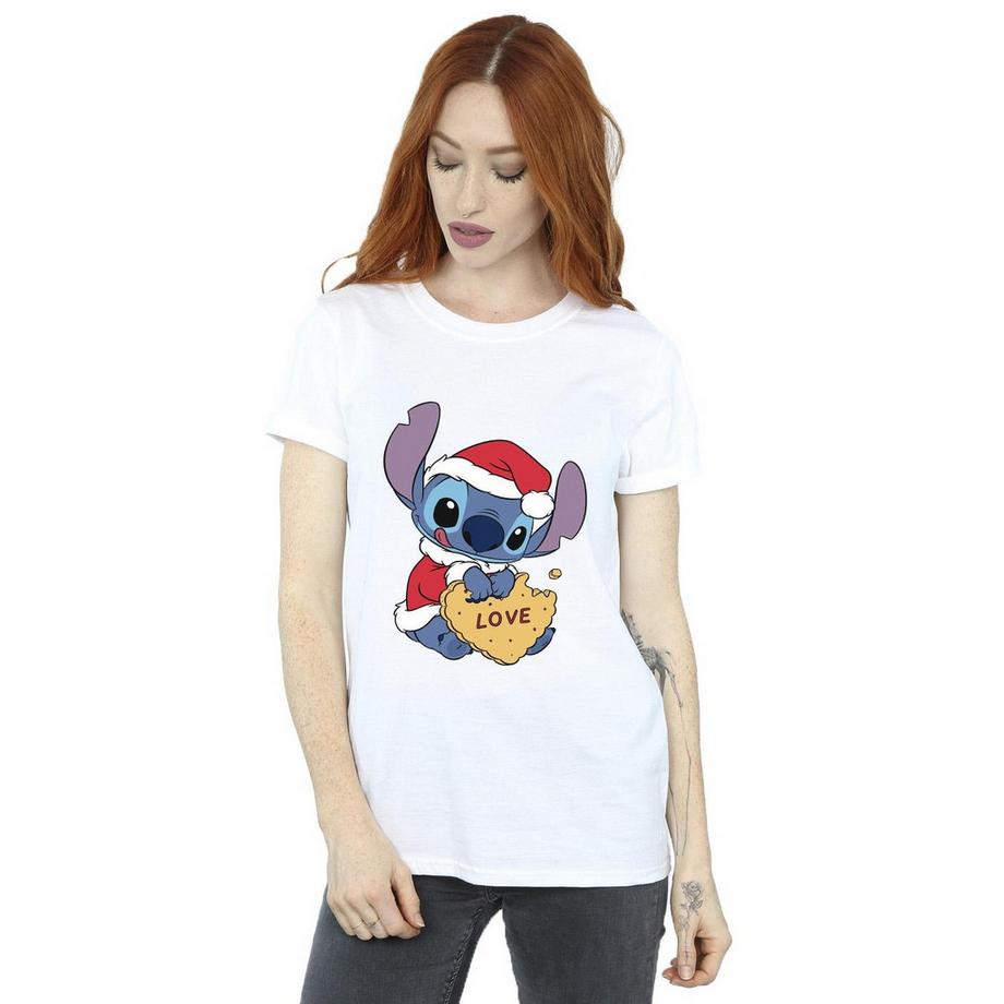 Disney Stitch Christmas Love Cookie T-Shirt  