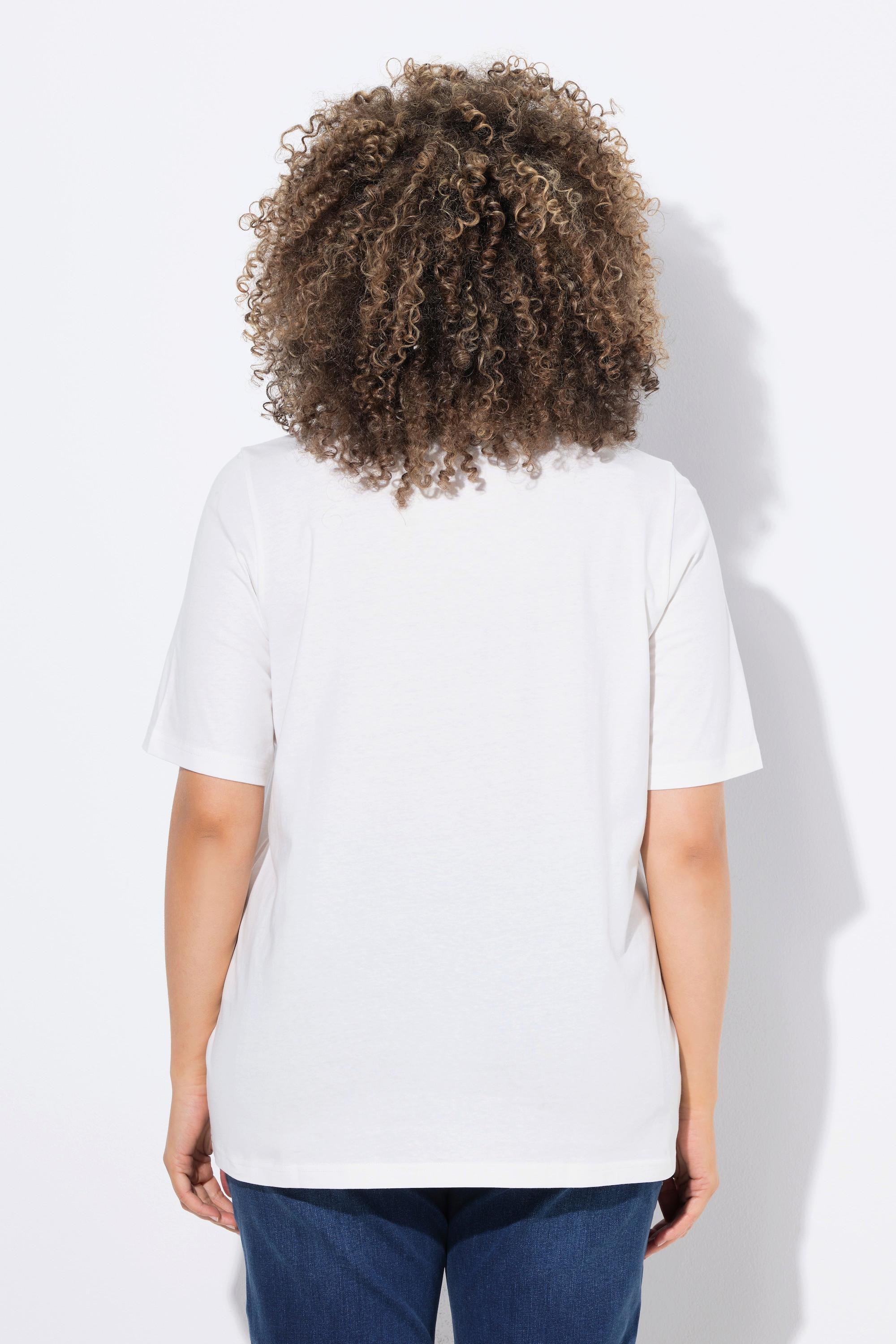 Ulla Popken T-Shirt Classique Col Rond Manches Courtes  