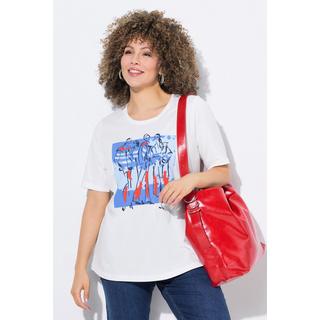 Ulla Popken T-Shirt Classique Col Rond Manches Courtes  