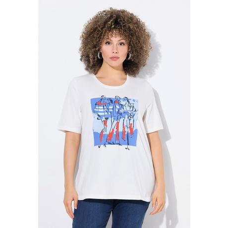 Ulla Popken T-Shirt Classique Col Rond Manches Courtes  