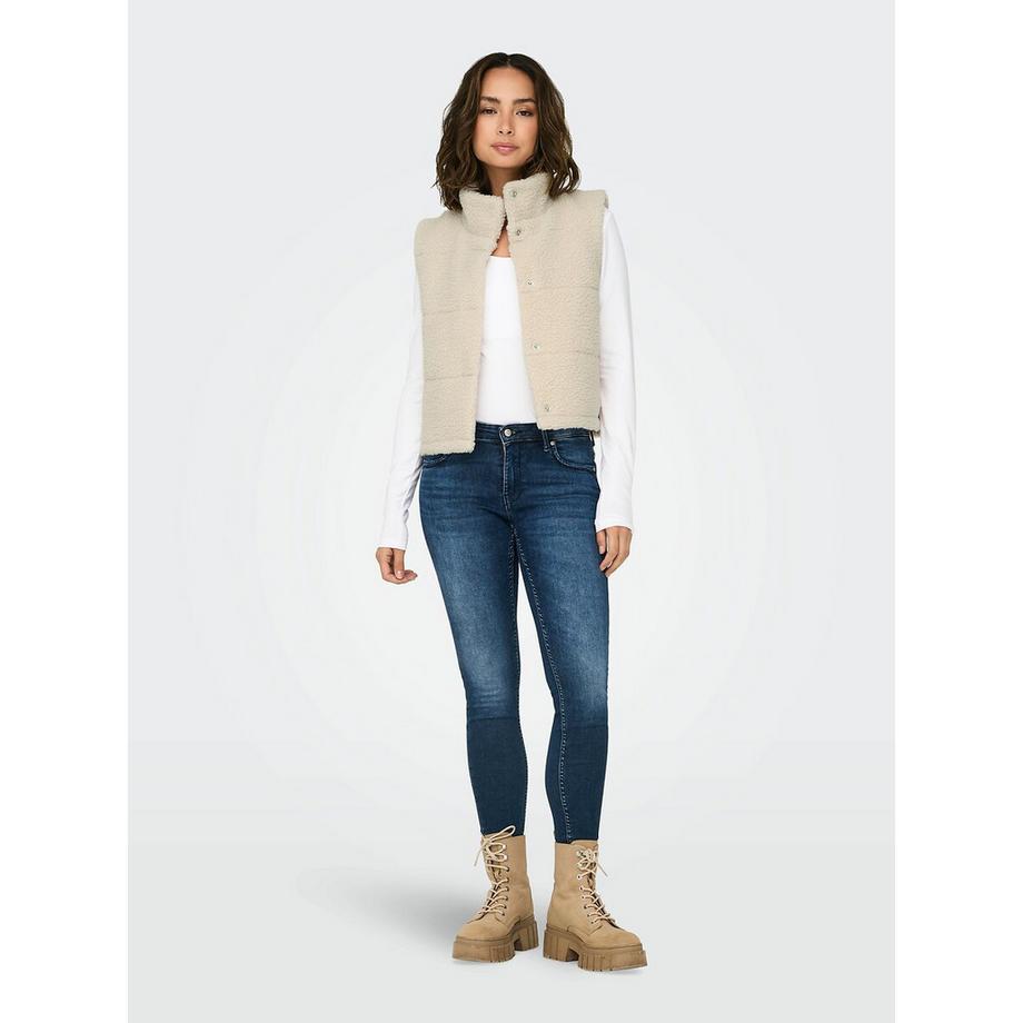 ONLY Doudoune sans manches en sherpa  