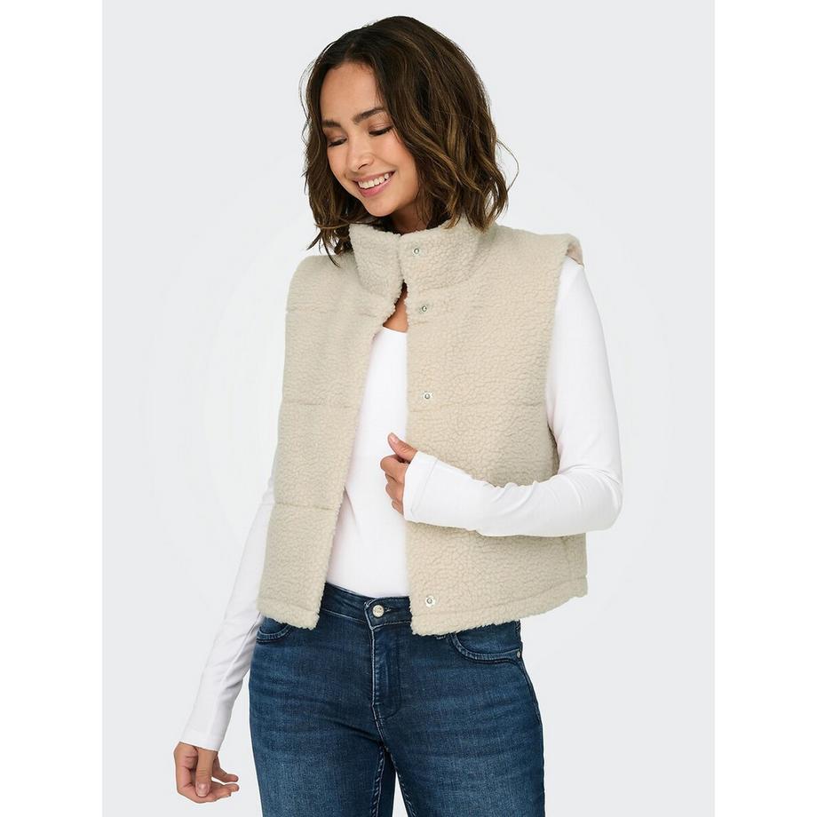 ONLY Doudoune sans manches en sherpa  