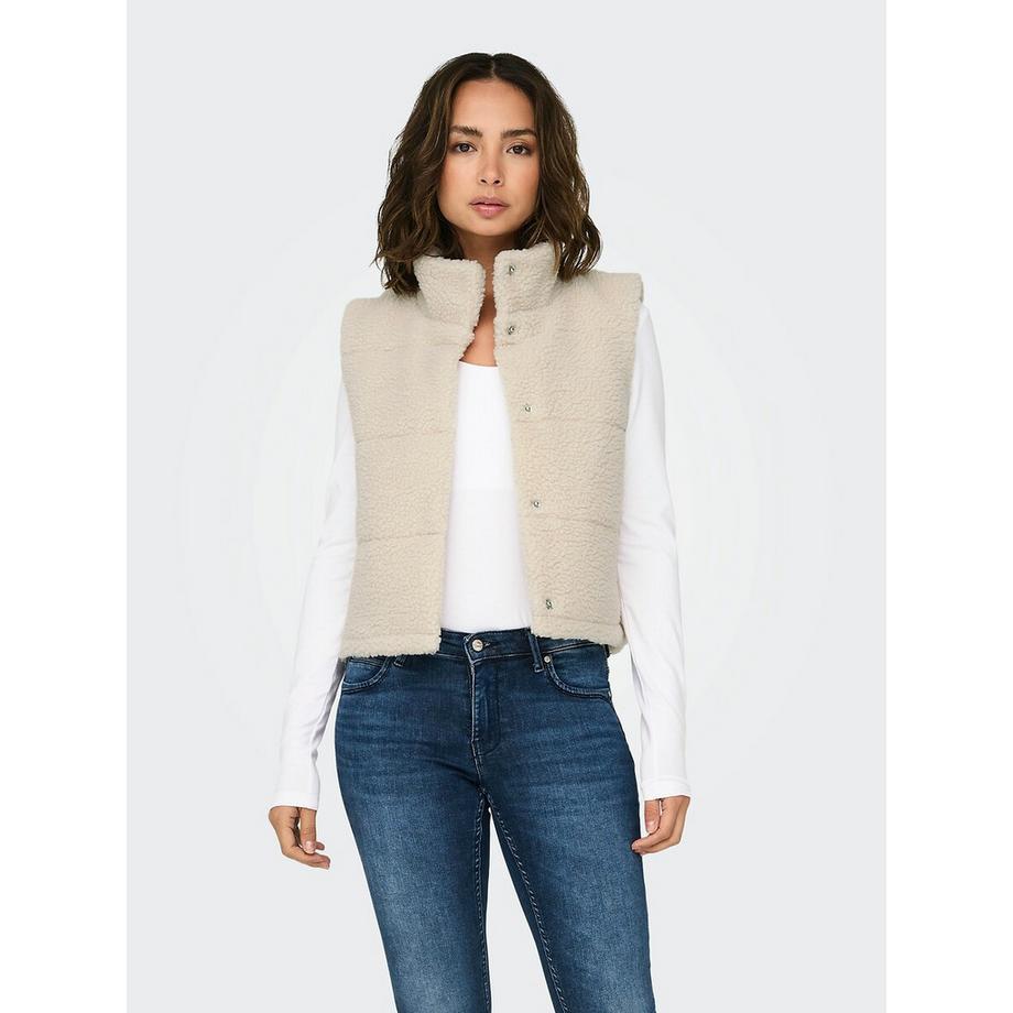 Doudoune sans manches en sherpa