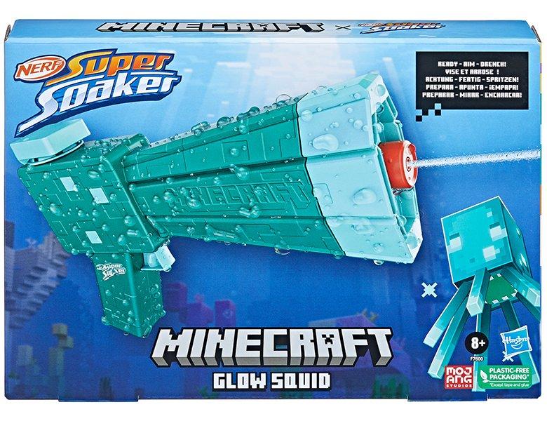 NERF  Super Soaker Minecraft Glow Squid Blaster 