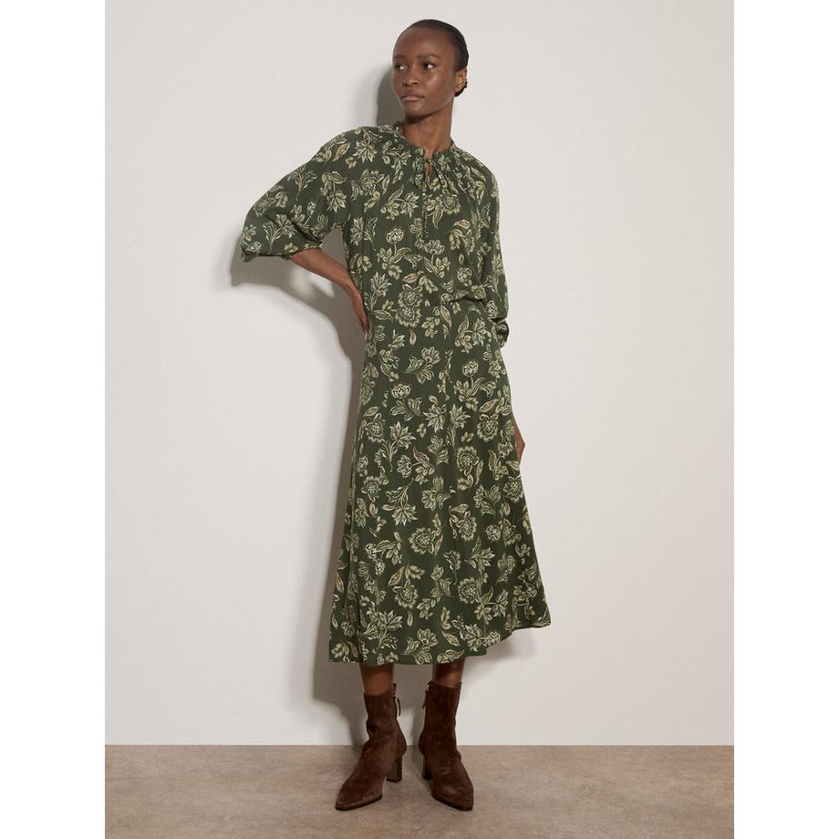 APRICOT Midi-Rock in A-Linie mit Folk-Blumenmuster  