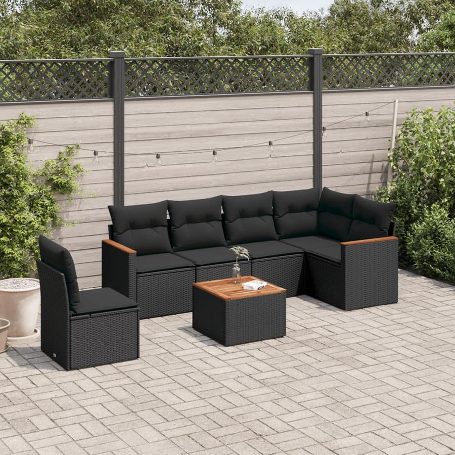 VidaXL Ensemble de canapés de jardin rotin synthétique  
