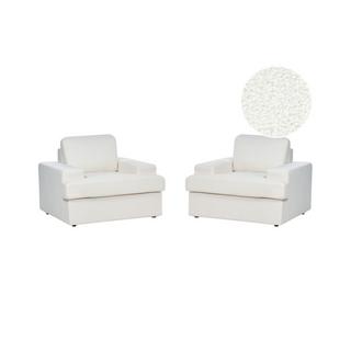 Beliani Set di 2 poltrone en Bouclé Classico ALLA  