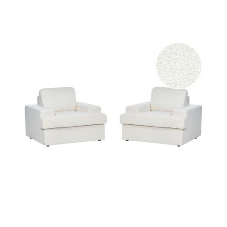 Beliani Set di 2 poltrone en Bouclé Classico ALLA  