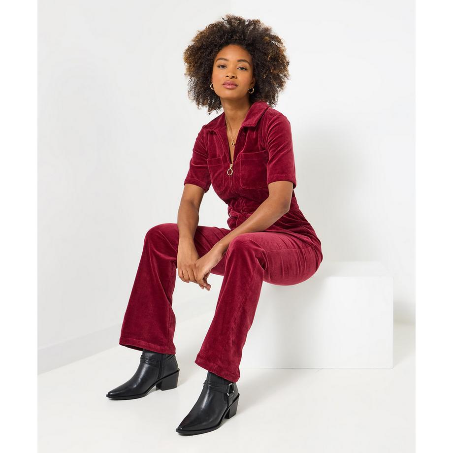 Joe Browns Cord-Jumpsuit Reissverschluss Gürtel Bootcut  