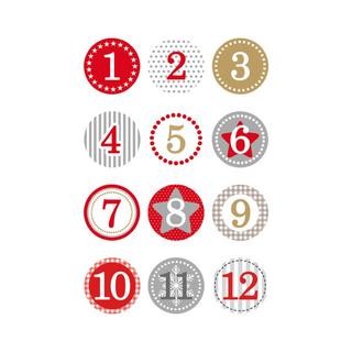 HERMA HERMA Sticker Adventskalender 15254 bunt 24 Stück/2 Blatt  