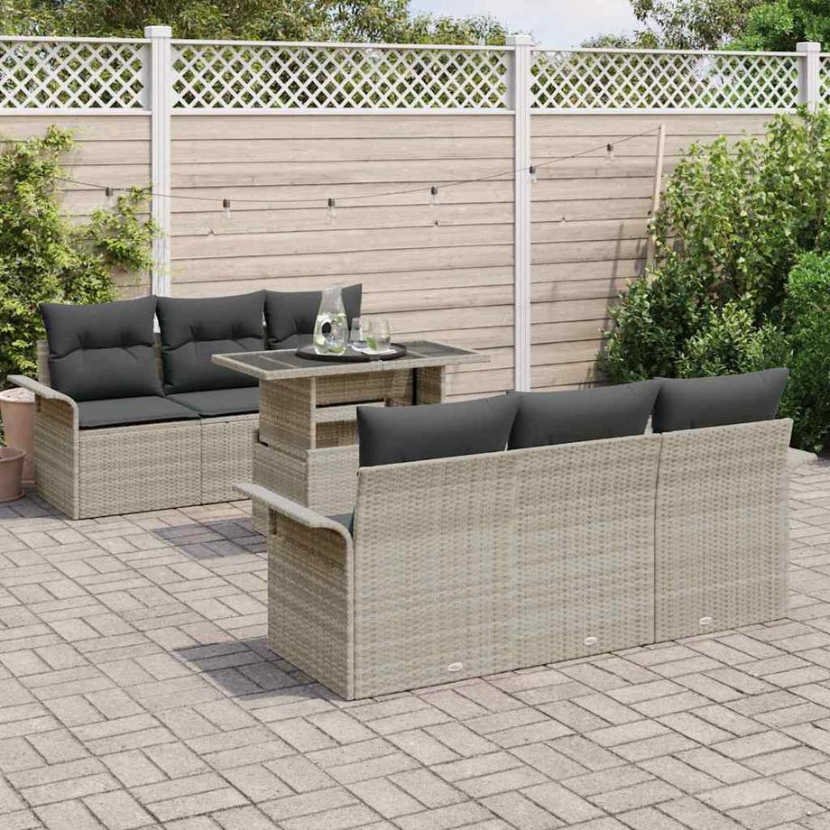 VidaXL Mobilier de jardin poly rattan  