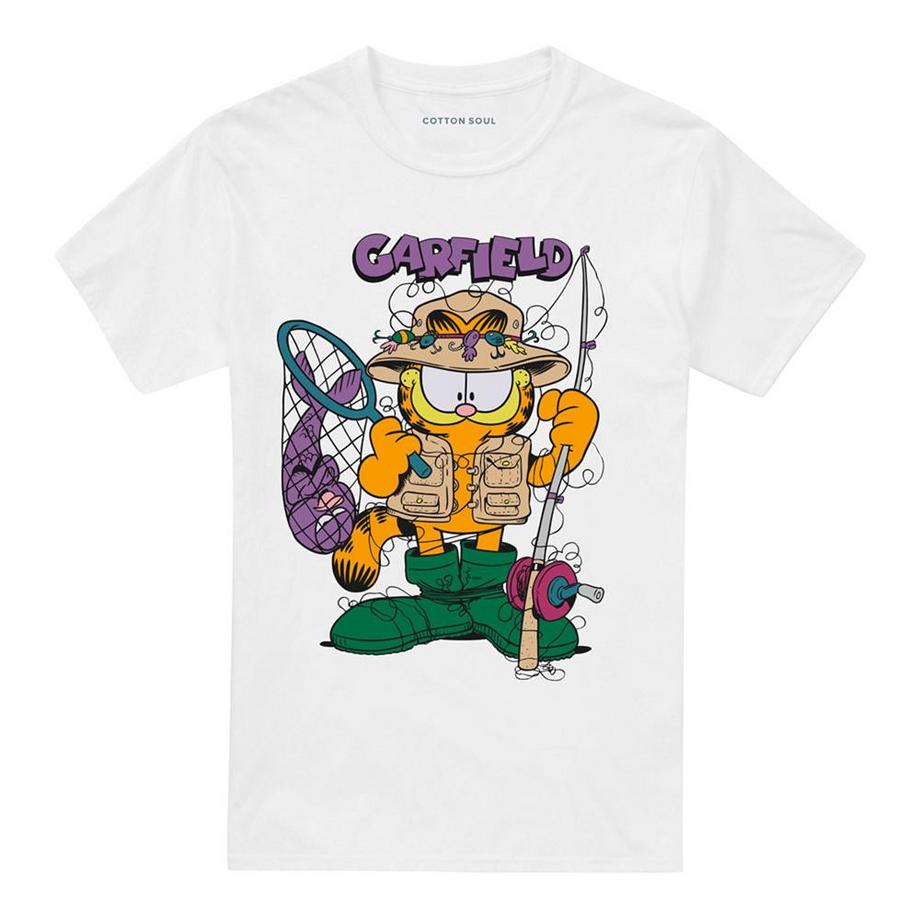 Garfield T-Shirt Imprimé Graphique Pêche  