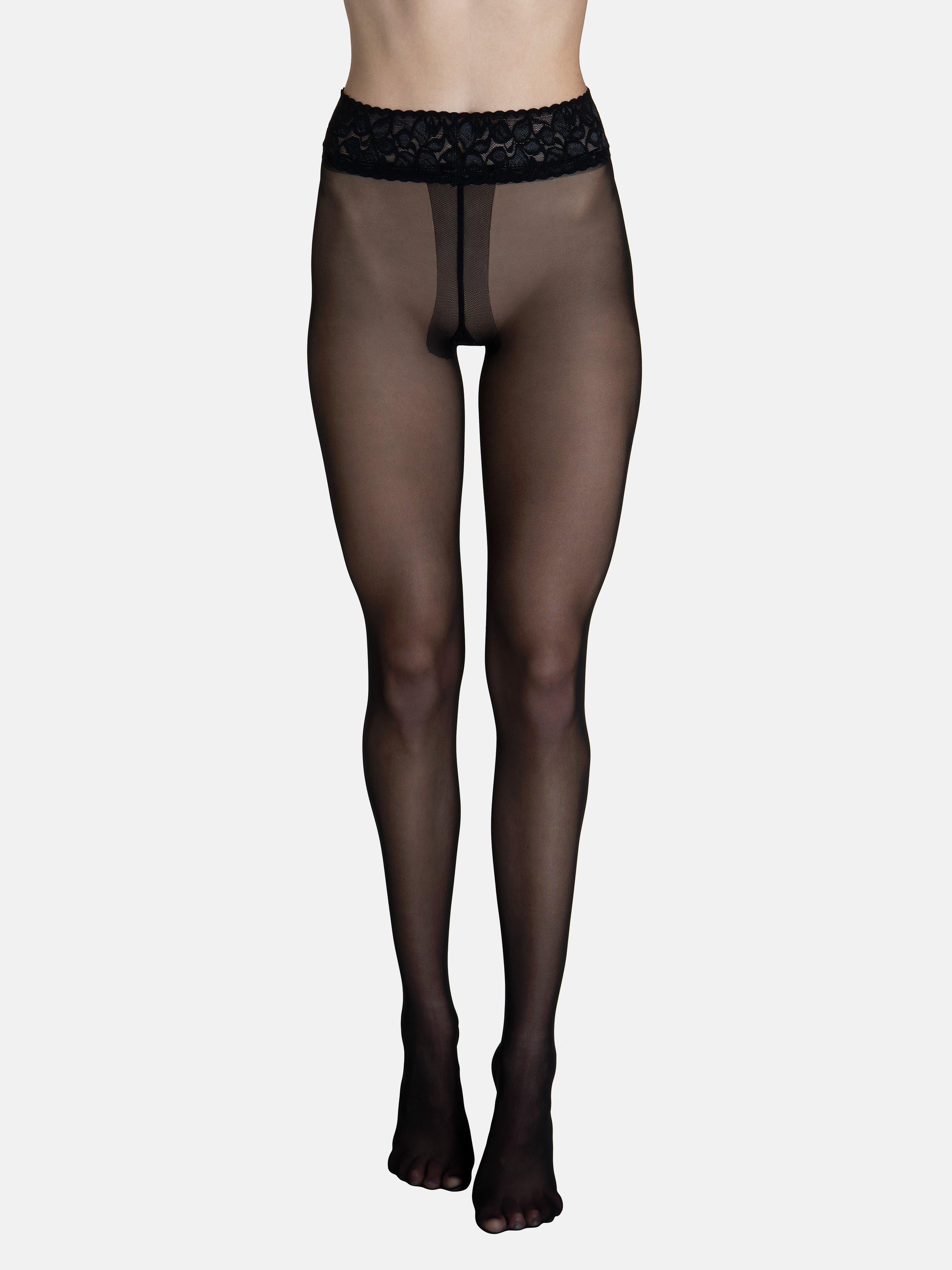 Lisca  Strumpfhose 30 DEN transparenter Ziergürtel Selection 