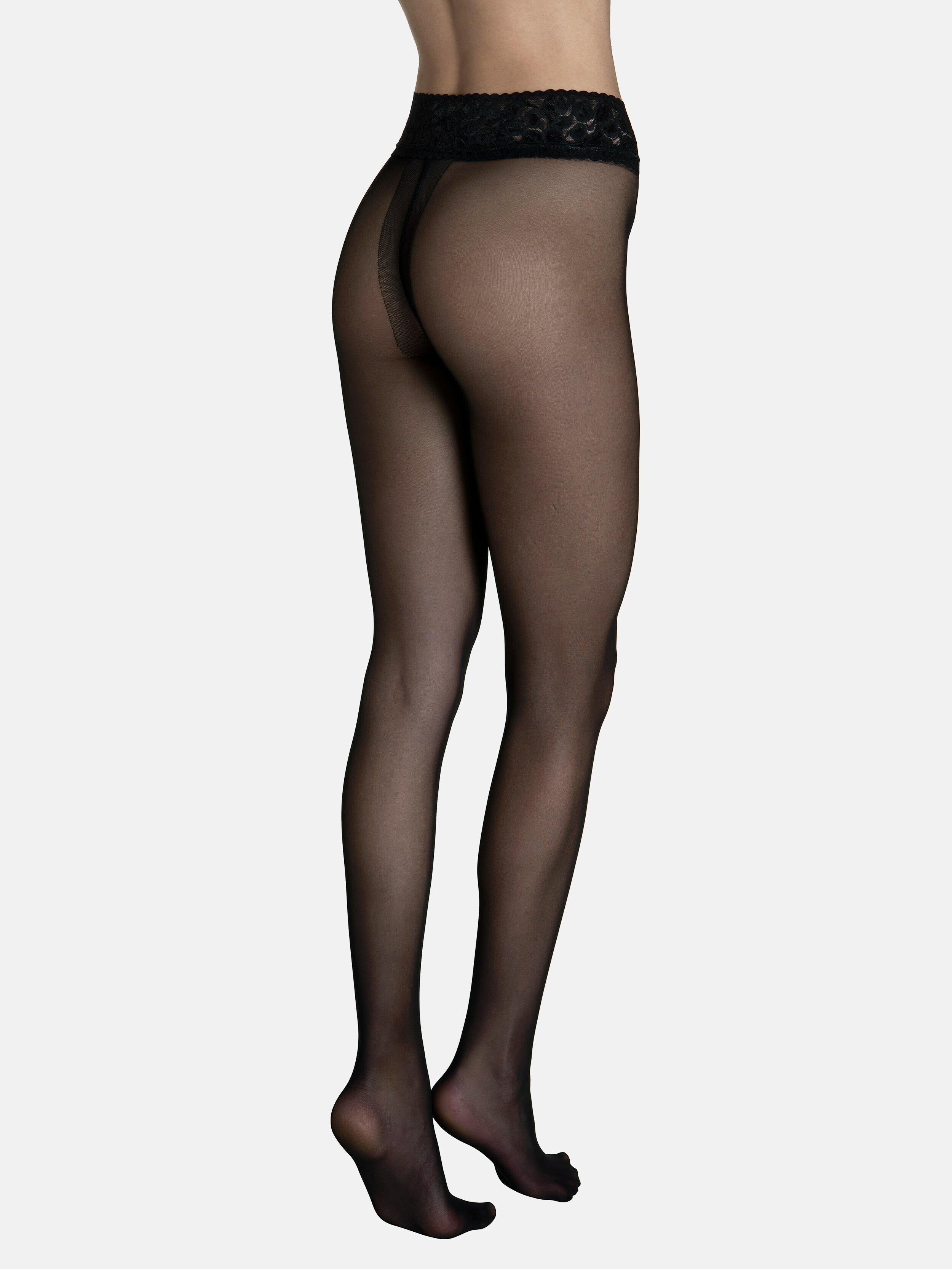 Lisca  Strumpfhose 30 DEN transparenter Ziergürtel Selection 