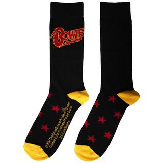 David Bowie Chaussettes Contraste Logo Motif Étoiles  