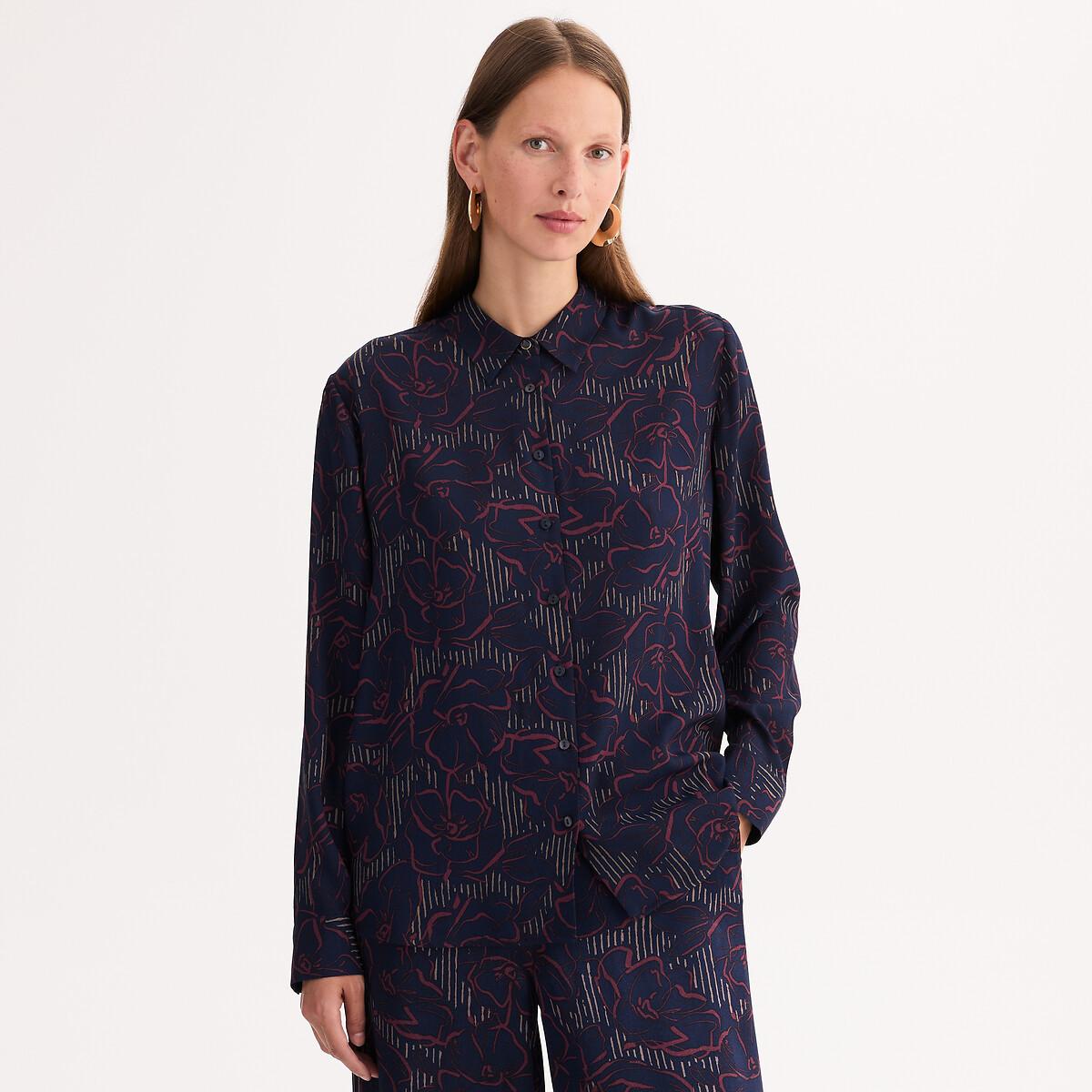 La Redoute Collections Langärmelige Bluse Grafisches Muster  