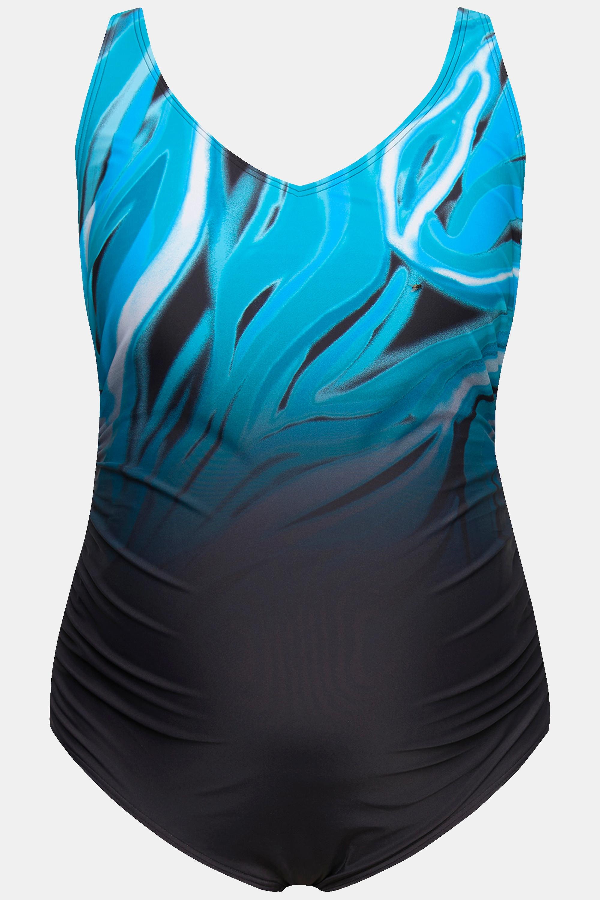 Ulla Popken Bellieva Maillot de bain dégradé sans bonnets souples recyclé  