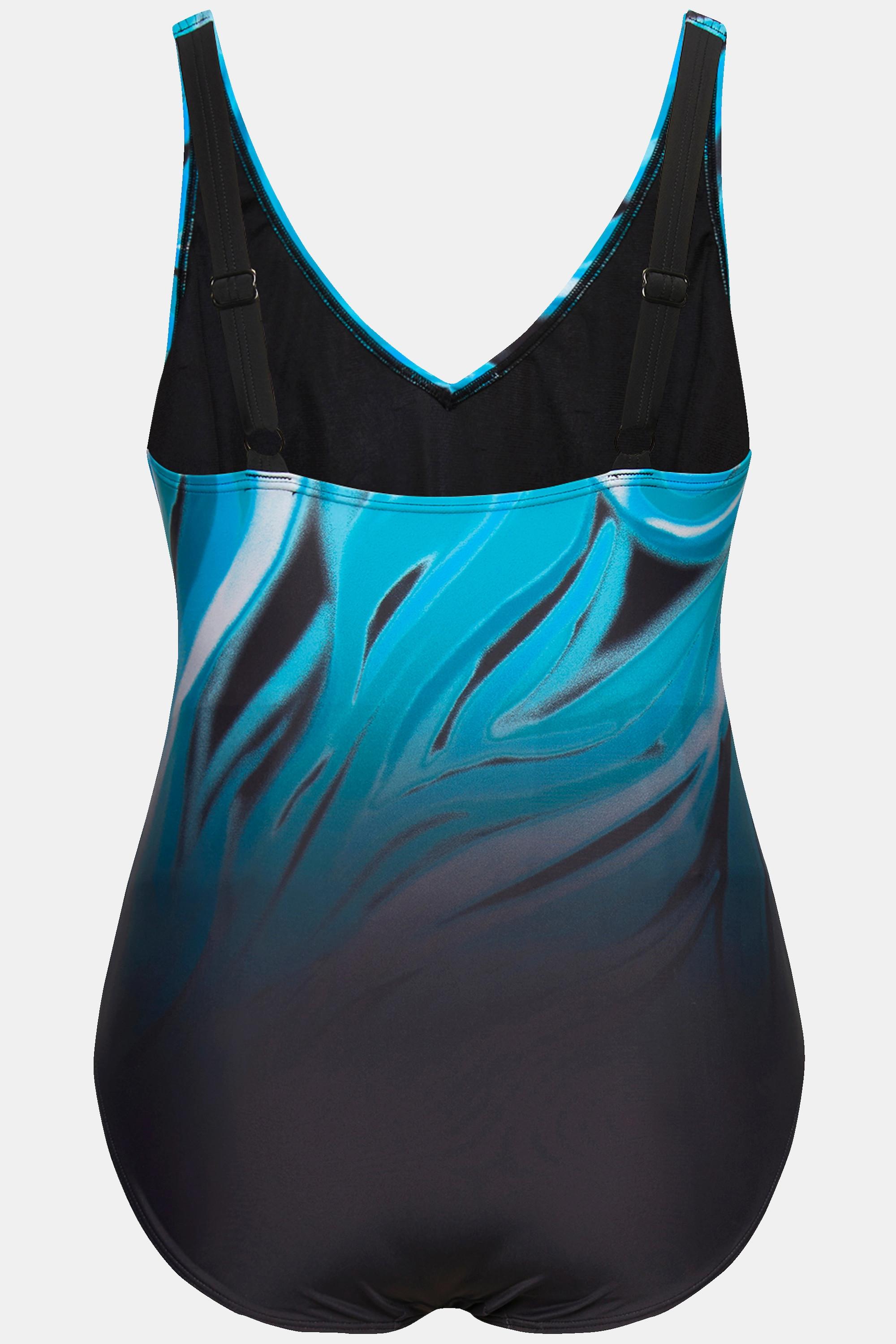 Ulla Popken Bellieva Maillot de bain dégradé sans bonnets souples recyclé  