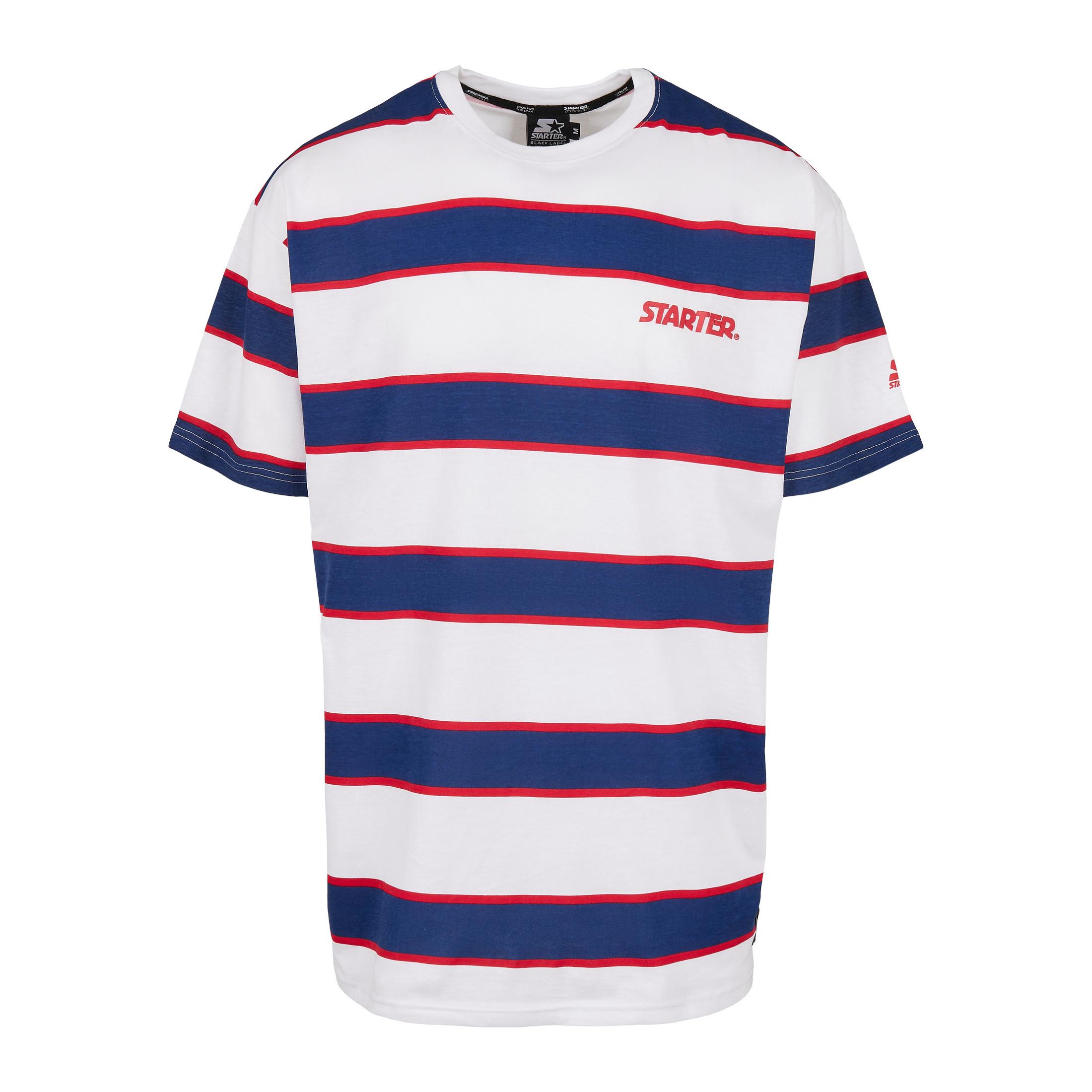 URBAN CLASSICS  t-shirt starter logo striped 