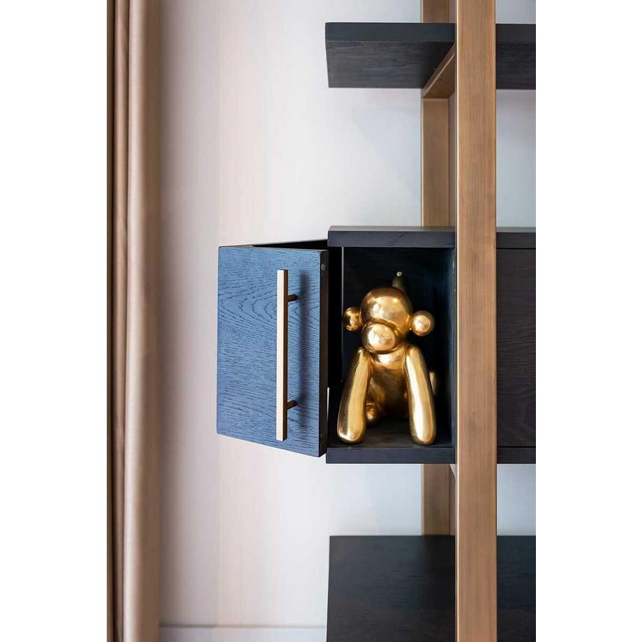 mutoni Mensola a muro Cambon marrone scuro oro spazzolato 116  