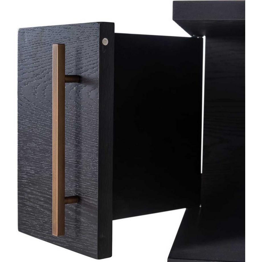 mutoni Mensola a muro Cambon marrone scuro oro spazzolato 116  